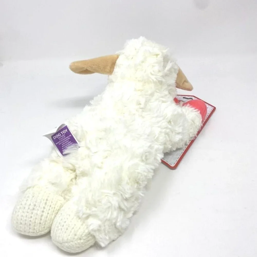 Multipet Lamb Chop Dog Toy Squeaker Plush 10.5
